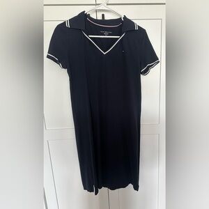 Tommy Hilfiger Black Sheath Mini Dress with Sailor Collar